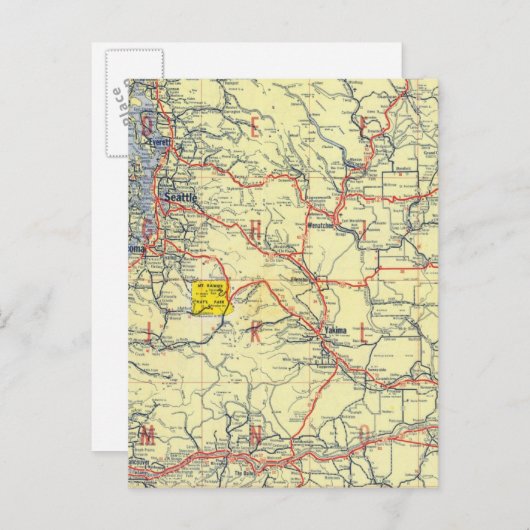 Washington, Oregon, Idaho Briefkaart (Voorkant / Achterkant)