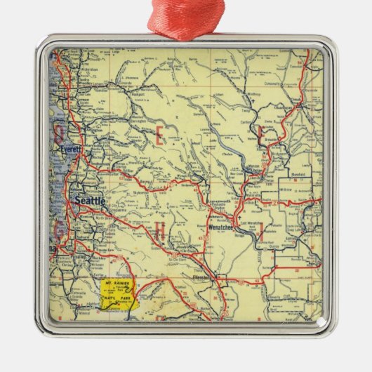 Washington, Oregon, Idaho Metalen Ornament (Voorkant)