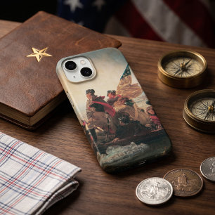 Washington over de Delaware door Emanuel Leutze iPhone 15 Case