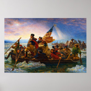 Washington over de Delaware door Emanuel Leutze Poster