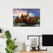 Washington over de Delaware door Emanuel Leutze Poster (Thuiskantoor)