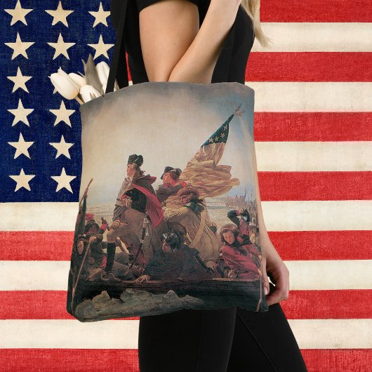Washington over de Delaware door Emanuel Leutze Tote Bag