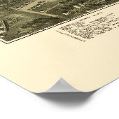 Washington, PA Panorama Kaart - 1897 Poster (Hoek)