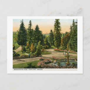 Washington Park, Portland, Vintage van Oregon Briefkaart