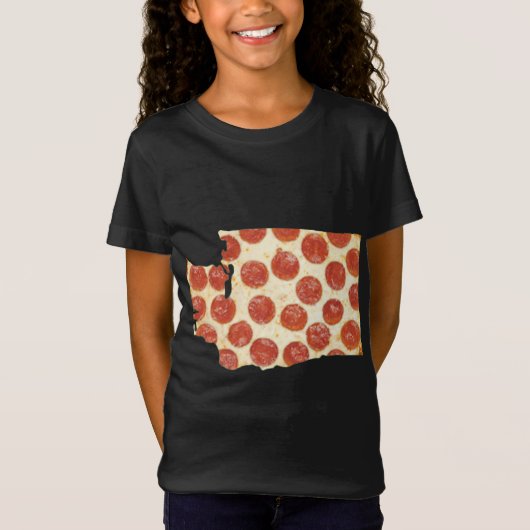 WASHINGTON PIZZA PEPPERONI PIZZA STATE T-SHIRT (Voorkant)