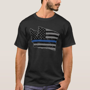 Washington politie en wetshandhaving Thin Blue Lin T-shirt