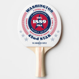 Washington Pride Circular Typography Monogram Tafeltennisbatje