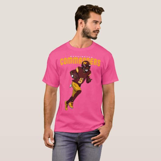 Washington Qb Jayden Daniels T-shirt (Voorkant volledig)