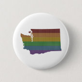 Washington Rainbow Gay Pride Ronde Button 5,7 Cm (Voorkant)