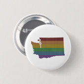 Washington Rainbow Gay Pride Ronde Button 5,7 Cm (Voorkant /achterkant)