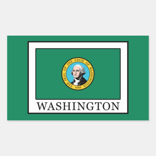 Washington Rechthoekige Sticker (Voorkant)