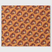 Washington Red Crab Football Crest Cadeaupapier (Vlak)