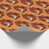 Washington Red Crab Football Crest Cadeaupapier (Hoek)