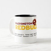 Washington Redbulls Coffee Cup Tweekleurige Koffiemok (Voorkant links)