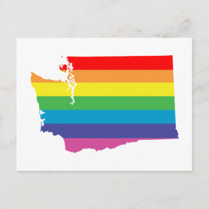 washington regenboog briefkaart