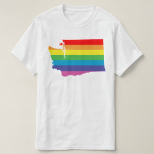washington regenboog t-shirt