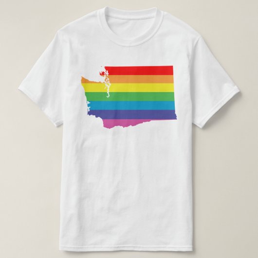washington regenboog t-shirt (Design voorkant)