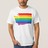 washington regenboog t-shirt (Voorkant)