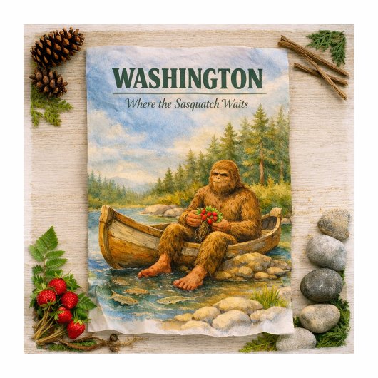 Washington Reis Sasquatch Zomer Kano Tissuepapier