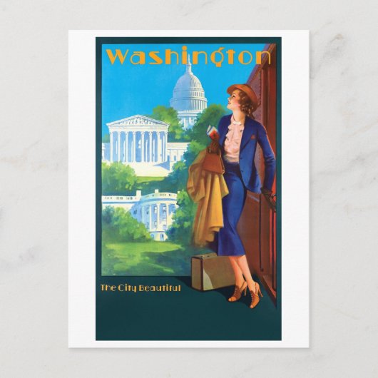  Washington Reisposter Briefkaart (Voorkant)