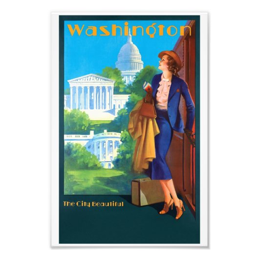  Washington Reisposter Foto Afdruk (Voorkant)
