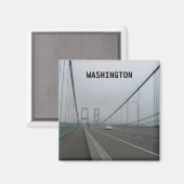 Washington Reizen Toerisme Toevoegen Magneet (Voorkant / Achterkant)
