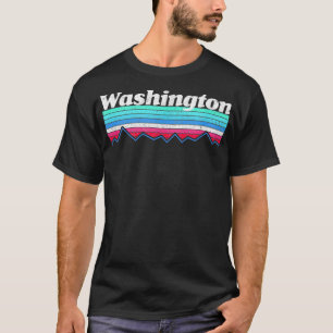 Washington  Retro Style Mountain Hiking PNW T-shirt