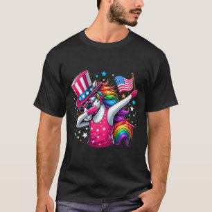 Washington Ridder Haai Grappig 4 Juli Amerikaanse  T-shirt