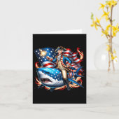 Washington Riding Shark Funny 4 juli Amerikaanse F Kaart (Gele Bloem)