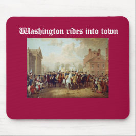 Washington rijdt de stad in muismat