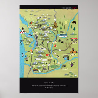 Washington Road Trips van John S. Dykes Poster