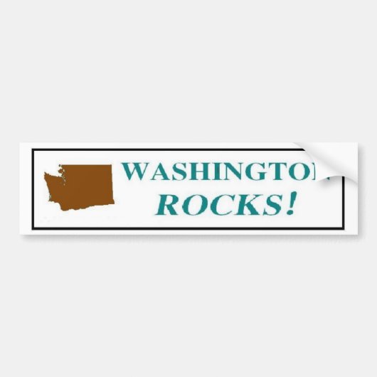 Washington Rocks. Bumpersticker (Voorkant)