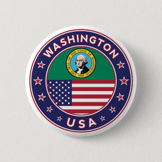 Washington Ronde Button 5,7 Cm (Voorkant)