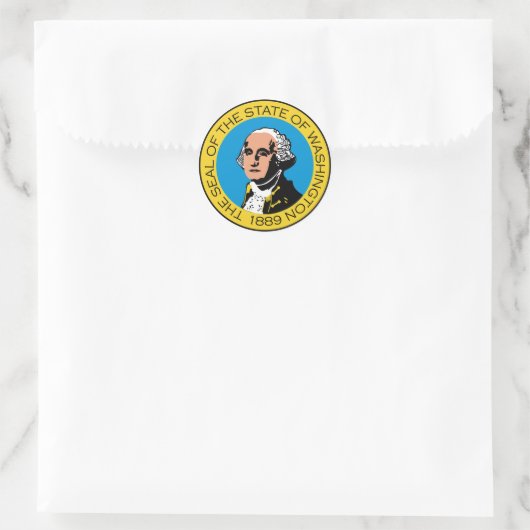 Washington Ronde Sticker (Tas)