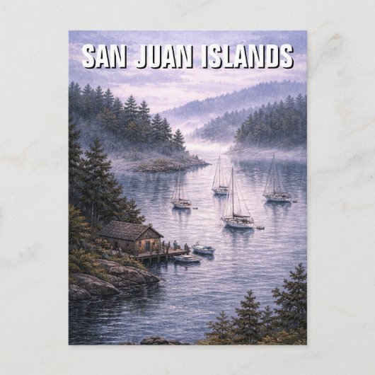 Washington San Juan eilanden reis Briefkaart (Voorkant)