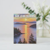 Washington San Juan eilanden reis Briefkaart (Staand voorkant)