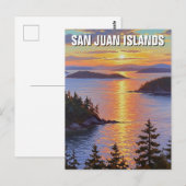 Washington san juan islands travel briefkaart (Voorkant / Achterkant)