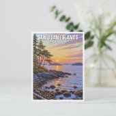 Washington san juan islands travel briefkaart (Staand voorkant)