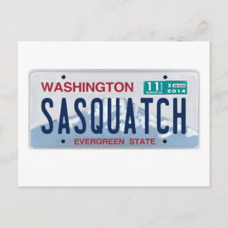 Washington Sasquatch License Bord Briefkaart