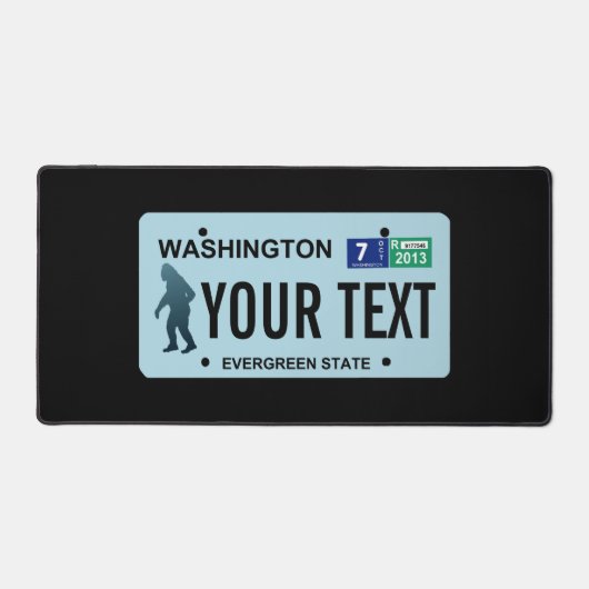Washington Sasquatch License Bord Bureaumat (Voorkant)