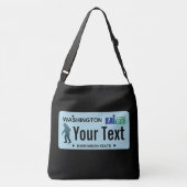Washington Sasquatch License Bord Crossbody Tas (Achterkant)