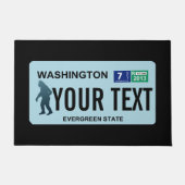 Washington Sasquatch License Bord Deurmat (Voorkant)