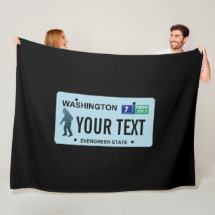 Washington Sasquatch License Bord Fleece Deken