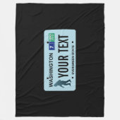 Washington Sasquatch License Bord Fleece Deken (Voorkant)