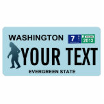 Washington Sasquatch License Bord Fotobeeldje Magneet<br><div class="desc">Het donkere silhouet van Sasquatch (Bigfoot) op een blanco bord van Washington-licentie. Voeg je eigen tekst toe. Borden voor de afgifte van vergunningen voor aanvullende staten en andere entiteiten (Canadese provincies, buitenlandse landen) op verzoek. Voeg je eigen tekst toe. Als u in plattelandsgebieden in het noordwesten van de Stille Oceaan...</div>