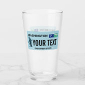 Washington Sasquatch License Bord Glas (Voorkant)