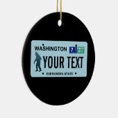 Washington Sasquatch License Bord Keramisch Ornament (Rechts)