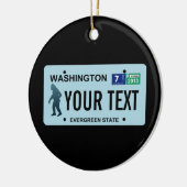 Washington Sasquatch License Bord Keramisch Ornament (Links)