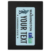 Washington Sasquatch License Bord Klembord (Achterkant)