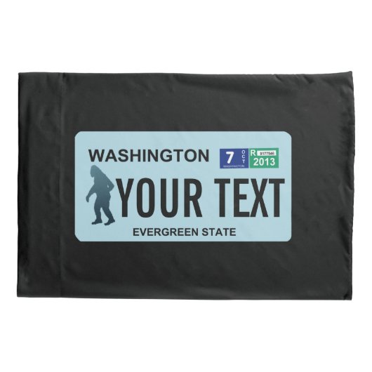 Washington Sasquatch License Bord Kussensloop (Achterkant)